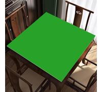 Hiseng Mahjong Mat for Table Non-Slip Rubber Solid Color (Green,90x90cm)