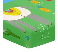 Hiseng Microfiber Crib Sheets, Cot Bed Sheets with 3D Alpaca Printed Cot Fitted Sheets Bassinet Mattress, Soft and Comfortable Toddler Bed Sheets for Boys, Girls (Pineapple,51x85x10cm)