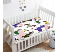 Hiseng Microfiber Crib Sheets, Cot Bed Sheets with 3D Cute Dog Pattern Cot Fitted Sheets Bassinet Mattress, Soft and Comfortable Toddler Bed Sheets for Boys, Girls (Graffiti,40x90cm)