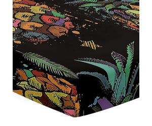 Hiseng Microfiber Crib Sheets, Cot Bed Sheets with 3D Pineapple Printed Cot Fitted Sheets Bassinet Mattress, Soft and Comfortable Toddler Bed Sheets for Boys, Girls (Colorful Pineapple,80x160x20cm)