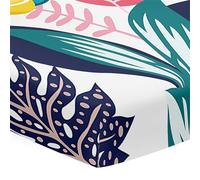 Hiseng Microfiber Crib Sheets, Cot Bed Sheets with 3D Plant Pattern Cot Fitted Sheets Bassinet Mattress, Soft and Comfortable Toddler Bed Sheets for Boys, Girls (Fruits,80x160cm)