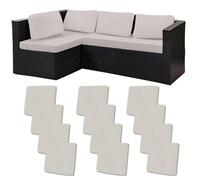 Hiseng Outdoor Patio Cushion Covers Replacement Solid Color for Rattan Furniture Garden Chair Pad Sofa Seat Cushion, Soft Stretch Washable Couch Slipcovers, 50x50 60x60 cm (Light Beige,12 PCS)