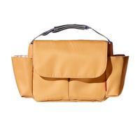 Hiseng Pram Bag Pram Accessories Waterproof Buggy Organiser, Universal Pram Organiser Multifunctional Buggy Bag, Pram Organiser Bag for Diaper Storage, Baby Bottle & Toys (Yellow,36x17x12cm)