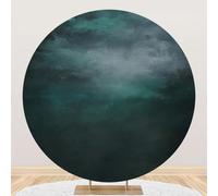 Hiseng Round Backdrop Cover Retro Solid Color, 1-Sided Backdrop Stand Cover Elastic Bands Polyester Fabric Photography Background Cover for Birthday Banquet Decoration (Gradient,4ft)