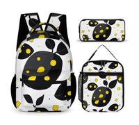 Hiseng School Backpack Set with Lunch Bag Pencil Case (Pattern A-10)