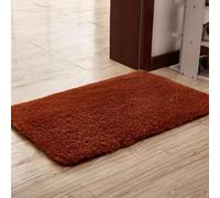 Hiseng Soft Rugs for Living Room Bedroom, Anti Slip Bedroom Rug Solid Color Washable Rug, Sherpa Living Room Area Rugs Large Small (50x80cm,Dark Brown)