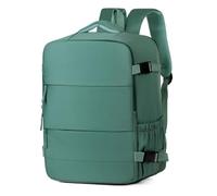 Hiseng Travel Backpack for Airplane, 20L Waterproof Ryanair Cabin Bags for Women & Men, Personal Item Bag with Laptop Compartment Pocket Oxford Fabric Durable Rucksack (Green,one Size)