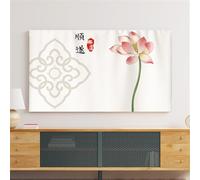 Hiseng TV Protector Cover, Dust TV Screen Monitor Screen Cover 22-75 inch All-Inclusive Dust-Proof TV/PC Display Protector Indoor Living Room Decoration Dust Cover (24 inch,white pattern)