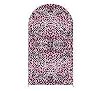 Hiseng Wedding Arch Cover Backdrop, Animal Prints Reversible Fitted Arch Cover for Top Backdrop Stand Covers for Party Baby Shower Birthday Decoration (Leopard Print 2,6.6ft(200x100cm))
