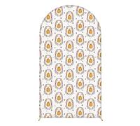 Hiseng Wedding Arch Cover Backdrop, Pumpkin Print Reversible Fitted Arch Cover for Top Backdrop Stand Covers for Party Baby Shower Birthday Decoration (Mini Pumpkin,5ft(150x65cm))