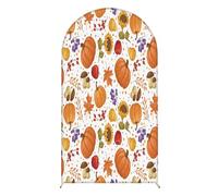 Hiseng Wedding Arch Cover Backdrop, Pumpkin Print Reversible Fitted Arch Cover for Top Backdrop Stand Covers for Party Baby Shower Birthday Decoration (Sunflower,6.6ft(200x100cm))