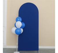Hiseng Wedding Arch Cover Backdrop, Solid Colors Spandex Fitted Arch Cover for Top Backdrop Stand Covers for Wedding Party Baby Shower Birthday Decoration (5ft(150x65cm),Dark blue)