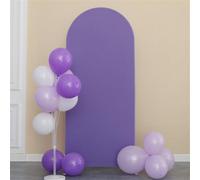 Hiseng Wedding Arch Cover Backdrop, Solid Colors Spandex Fitted Arch Cover for Top Backdrop Stand Covers for Wedding Party Baby Shower Birthday Decoration (4ft(120x50cm),Purple)