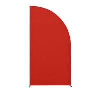 Hiseng Wedding Arch Cover Backdrop, Spandex Fitted Arch Cover for Half Moon D-Shape Top Backdrop Stand Covers for Wedding Party Baby Shower Birthday Decoration (5FT(153x81CM),Festive Red)