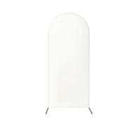 Hiseng Wedding Arch Cover Backdrop,White Spandex Fitted Arch Cover for Top Backdrop Stand Covers for Wedding Party Baby Shower Birthday Decoration (Cream white,6.6ft(200x100cm))