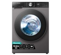 Hisense 5S Series WD5S1045BT Wifi Connected 10Kg / 6Kg Washer Dryer with 1400 rpm - Titanium - D Rated [Wash&Dry], A Rated [Wash Only]