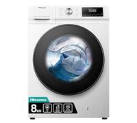 Hisense 3 Series WFQA8014EVJM Freestanding 8 KG Front Load Washing Durable Inverter Machine Steam Wash Quick Wash 15 Washing Programs 1400 RPM White Energy Rating A