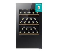 Hisense 30 Bottle Single Zone Wine Cooler - Black RW12D4NWG0