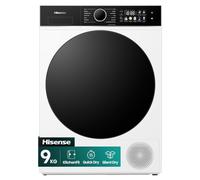 Hisense 3I Series DH3I902UWDC 9kg Heat Pump Tumble Dryer, Wi-Fi, 14 Programmes, Quick Dry, Refresh, Anti-Crease, Reversible Door, White