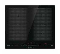 Hisense 4 Zone Induction Hob - Flexible Zone - Minimalist Design - 60cm - Child Safety - Scratch Resistant - Bevelled Design - I6456CB