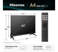 Hisense 40" A4QTUK FHD LED TV with Freely