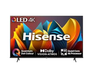 Hisense 43 Inch 4K QLED Smart TV 43E7NQTUK - Quantum Dot Colour, 4K AI Processor, Dolby Vision Atmos, Smooth Motion, Sports Mode, Vidaa OS with Freely, Youtube, Netflix and Disney+ (2024 Model)