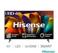 Hisense 43A6NTUK A6N 43" 4K UHD HDR Smart TV LIMITED OFFER