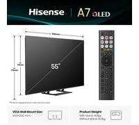 Hisense 50" A7QTUK QLED Smart AI TV with Freely