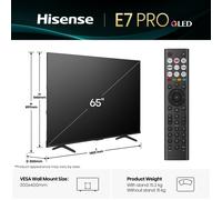 Hisense 50" E78QTUK PRO 144Hz QLED Smart AI TV with Freely