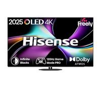 Hisense 55" 55A85QTUK OLED Smart AI TV - 120Hz Game Mode PRO, Dolby Atmos, Dolby Vision, IMAX Enhanced, Sport Mode, Filmmaker Mode, Infinite Blacks with Freely, Disney +, YouTube, Netflix