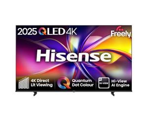 Hisense 55" 55E78QTUK QLED Smart AI TV - 4K Direct Lit Viewing, Quantum Dot Colour, Hi-View AI Engine, Dolby Vision, Dolby Atmos with Freely, Disney +, YouTube, Netflix