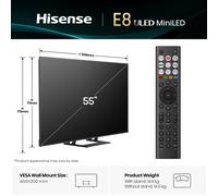 Hisense 55E8QTUK E8Q 55" Mini LED 4K Smart TV
