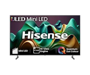 Hisense 55 Inch 4K Mini-LED TV 55U6NQTUK - Quantum Dot Colour, Dolby Vision Atmos, Hi-View Engine, FilmMaker Mode, Vidaa OS with Voice Control, Freely, Youtube, Netflix and Disney+ (2024 Model)