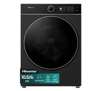 Hisense 5i KitchenFit Series WD5I1045BBQ Wifi Connected 10.5Kg/6Kg Washer Dryer with 1400 rpm - Black - D Rated [Wash&Dry], A Rated [Wash Only], Black