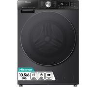 Hisense 5S Series WD5S1045BB Wifi Connected 10.5Kg/6Kg Washer Dryer with 1400 rpm - Black Wash&Dry Wash Only], Black