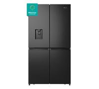 Hisense 609 Litre Four Door American Fridge Freezer - Black RQ758N4SWFE [EEK: E]