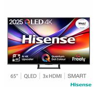 Hisense 65A7QTUK 65 Inch QLED HD Smart TV 4K HDR Immersive BRAND NEW [EEK: E]