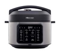 Hisense 6L Multicooker - Black, 10 Programmes, Pressure Cooker, Slow Cooker, Rice Cooker, Food Steamer, Stainless Steel, MC6SBUK