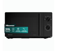 Hisense 700 Watts 20 Litre Inverter Microwave Oven H20MOBP1HIUK Black, Automatic Defrost, 5 power levels, Easy Clean, H24.1 x W43.4 x D32.9 cm