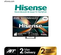 Hisense 75" MiniLED Smart TV 4K with Freely Ultra HD [2025] - 75U7QTUK