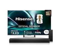 Hisense 75" TV - 75U7QTUK - ULED MiniLED Smart + HS2100 Soundbar Bundle in Black Hisense Black