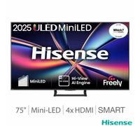 Hisense 75E8QTUK 75" Smart Mini-LED 4K Ultra HD Television Display Screen Brand