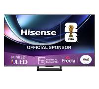 75" HISENSE U7Q PRO Mini LED 4K 165Hz Smart AI TV with Freely - 75U7QTUK PRO, Silver/Grey,Black