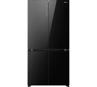 Hisense American Fridge Freezer - Black Glass - E Rated