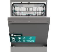 Hisense Hi6 HS693A90XADUK 16 Place Auto Dose Silver Freestanding Dishwasher