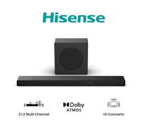 Hisense AX3120Q 3.1.2ch 500W Dolby Atmos Soundbar w/Wireless Subwoofer Systems in Black Hisense Black
