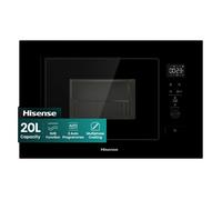 Hisense BIM320G52BGUK 20 Litre 38cm High, Built In Small Microwave With Grill - Black, Black