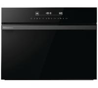 Hisense Hi6 BlackLine BIM45342ADBGUK Built In Compact Electric Single Oven with Microwave Function - Jet Black, Black
