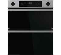 Hisense Built-in Electric Double Oven, 72.3 x 59.5 x 57.5 cm, Stainless Steel, LED Display, Touch and Rotary Controls, A/A Energy Rating