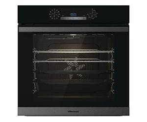 Hisense Built-in Electric Single Oven Energy Rating, 59.5 x 59.5 x 56.4 cm, 13 Programmes, Pyrolytic Self-cleaning, LED Display, Air Fry Mode, Black